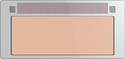 Tefuawe 2x4 1/4 Gold Automatic Welding Lens Variable Shade