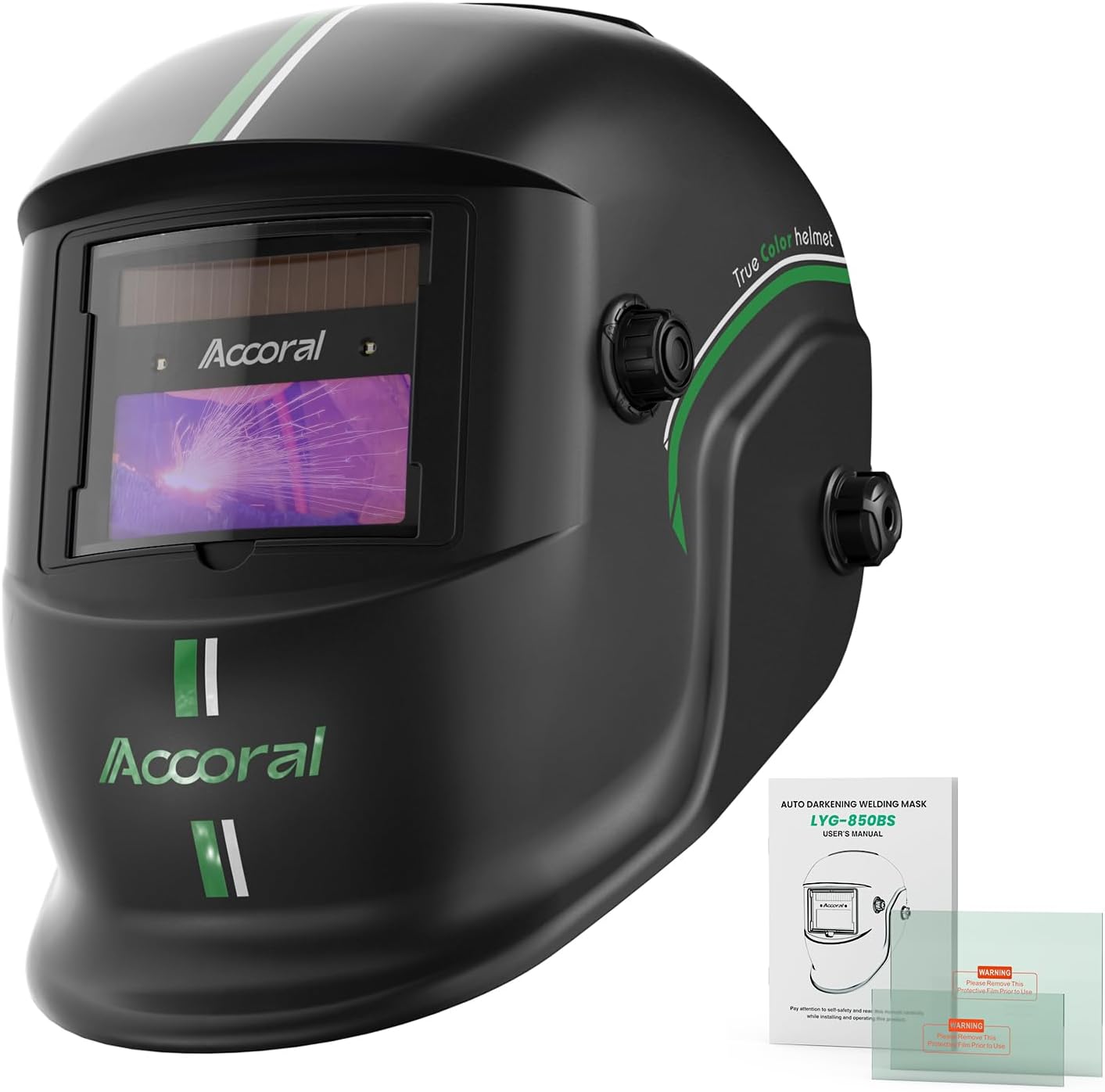 Accoral Large Viewing Auto Darkening Welding Helmet