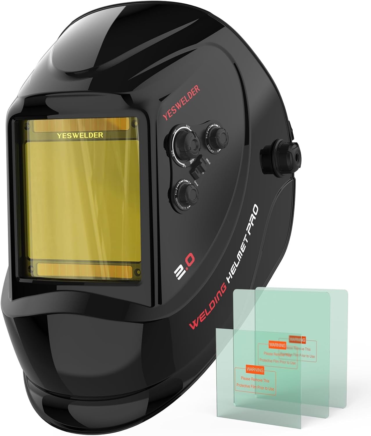 YESWELDER Large Viewing Auto Darkening Welding Helmet LYG-M800H