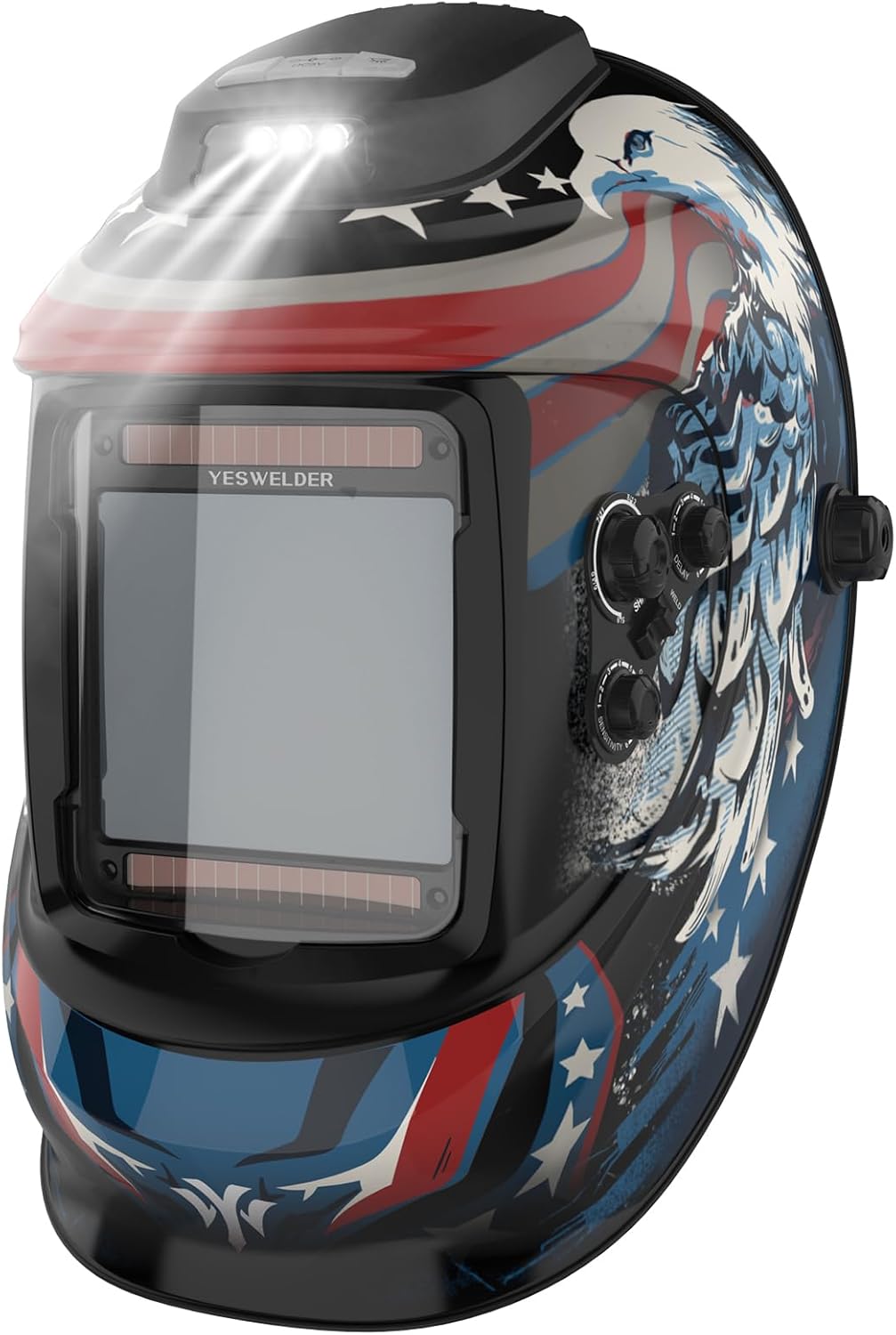 YESWELDER Auto Darkening Welding Helmet with Fan and Light LYG-30800H