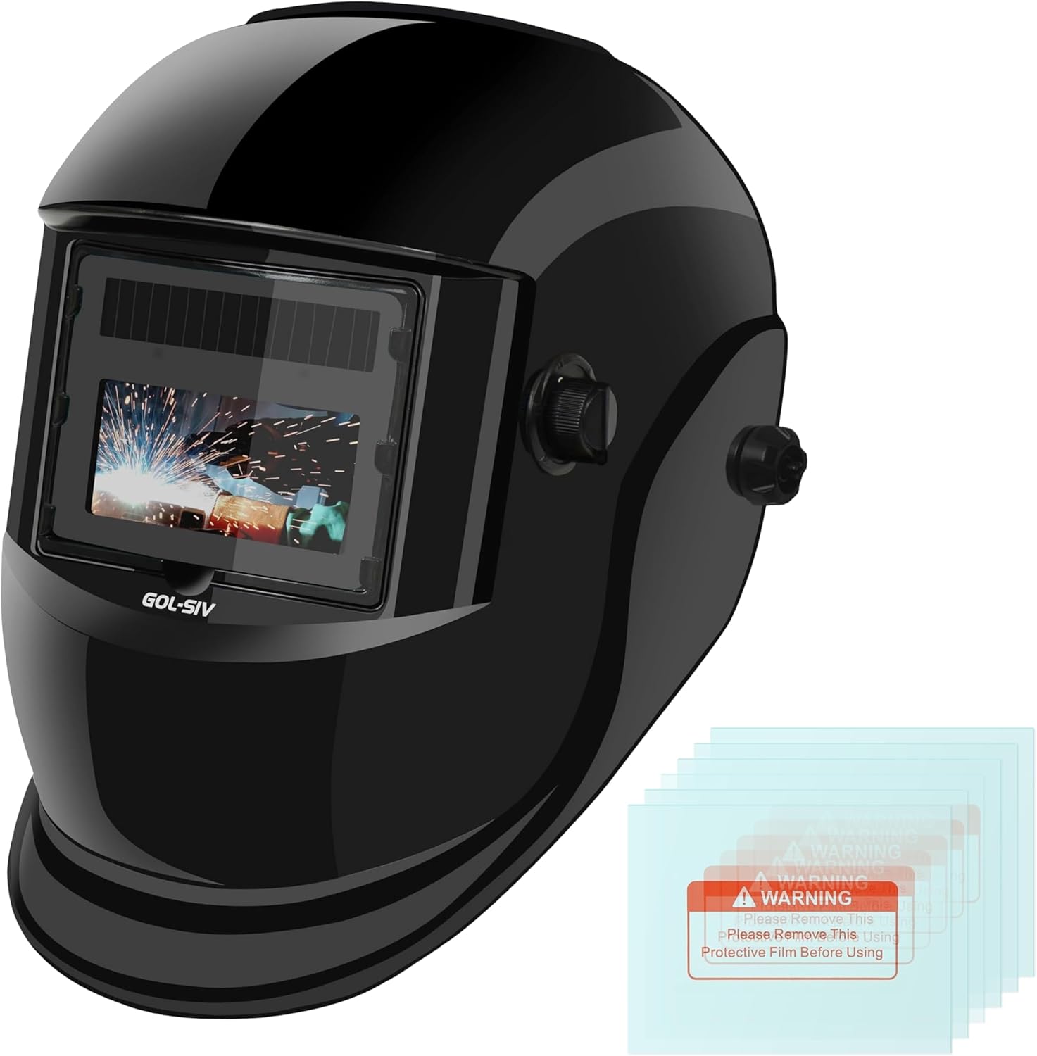 GOL-SIV Auto Darkening Welding Helmet Large Viewing