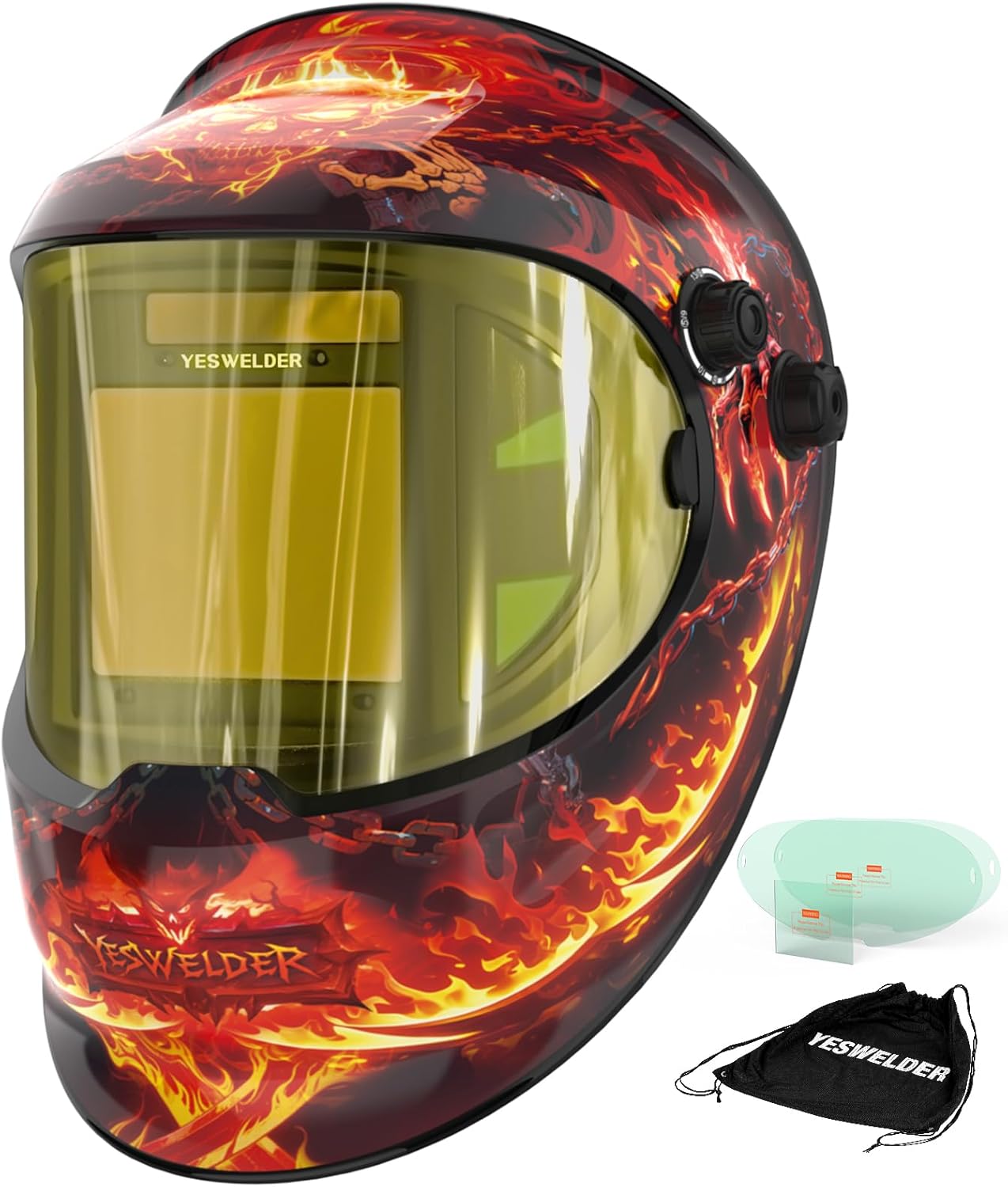 YESWELDER Auto Darkening Welding Helmet with Side View LYG-Q800D