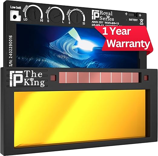 The King 1.0 Adjustable Gold Auto Darkening Welding Lens