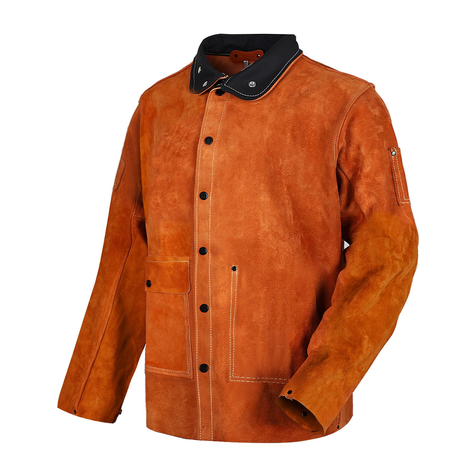 Leather Welding Jacket - Flame-Resistant Heavy Duty Work Welder Jackets