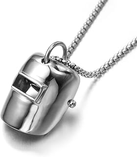 Hiphop Classic Welder Mask Pendant Necklaces for Welding Artisan Fashion Jewelry