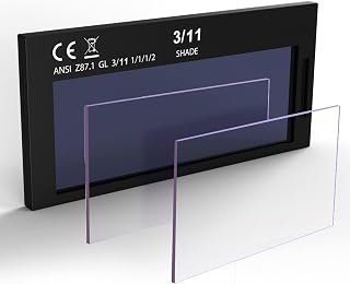 Shade 11 Auto Darkening Welding Lens, True Color, 2x4.25 Inch | Includes 2 Replacement Outside Cover Lenses, Fits Most Pancake and Pipeliner Hoods