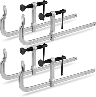 HORUSDY 4-Pack 12-Inch Bar Clamp Set, Light Duty Drop Forged Steel F Clamps