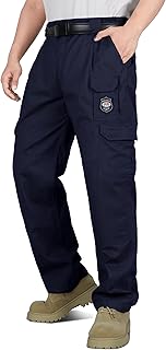 BOCOMAL Men's FR Cargo Pants Midweight 7 Pockets Flame Resistant
