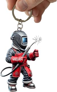 Personalized 2D Flat Welder Keychain, Custom Welders Acrylic Keychain