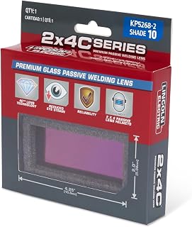 Lincoln Electric 2x4C Premium Glass Passive Welding Lens