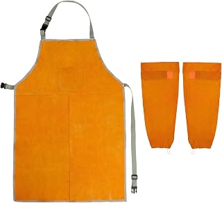 QWORK Welding Apron and Sleeves Set