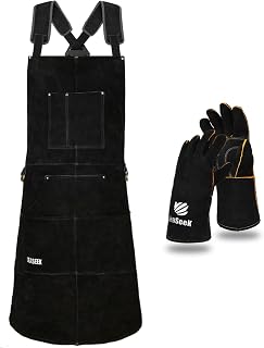 LeaSeek Leather Welding Apron 6 Pockets