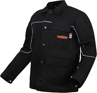 ARCCAPTAIN Welding Jacket, 11oz Flame Resistant Cotton Welding Jackets