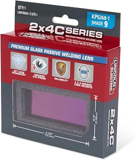 Lincoln Electric KP5268-1 2x4C Series Premium Glass Passive Welding Lens - Shade 9