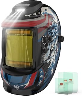 YESWELDER Welding Helmet with Rechargeable Fan and Work Light