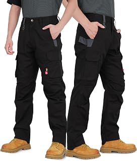 BOCOMAL FR Stretch Cargo Pants Lightweight Ripstop Relaxed Carpenter Jeans