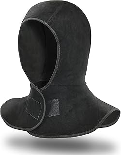 LeaSeek Welding Hood Flame Resistant Leather Cap
