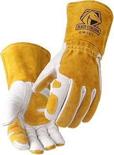 Black Stallion Top Grain Leather Cowhide MIG Welding Gloves GM1611-WT