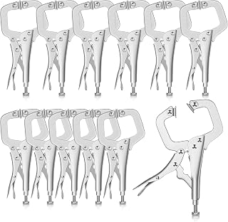 10 Pcs 6 Inch Locking C Clamp Heavy Duty Welding Clamps Pliers Vise Grip Clamps with Swivel Pad