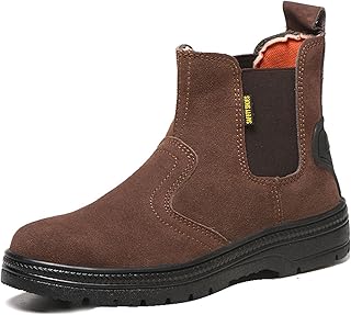 GUBANGDUN Slip-on Steel Toe Welding Work Shoes, Industrial Construction