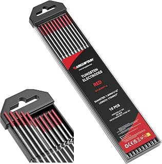 ARCCAPTAIN TIG Tungsten Electrode 10-Pack 1/16 inch Red