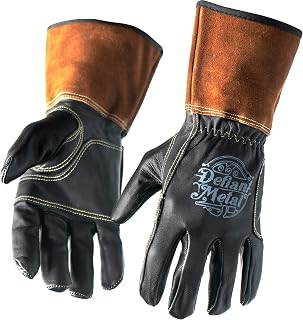 Defiant Metal Premium Black Goatskin Gloves