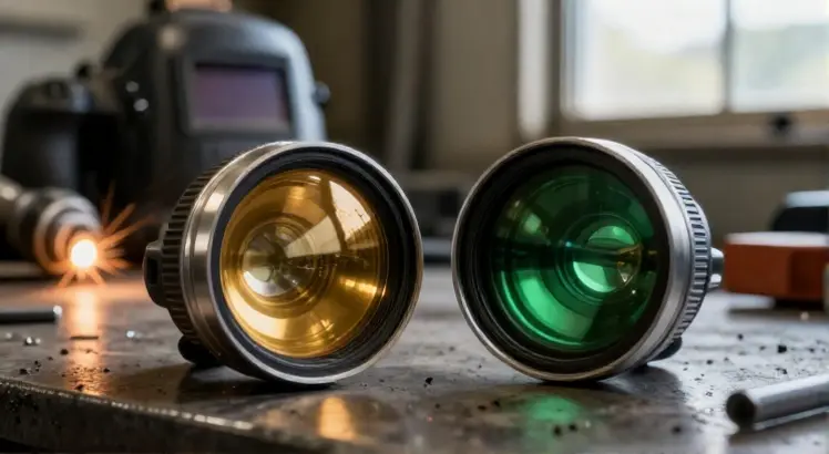 gold welding lens vs green