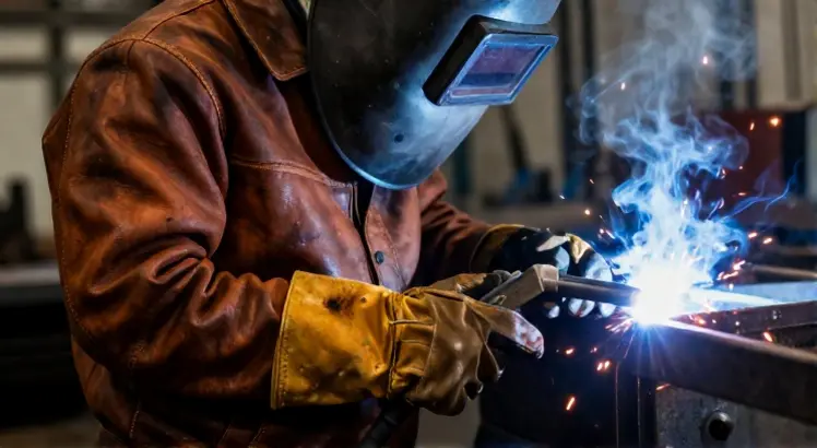 Why do welders wear leather