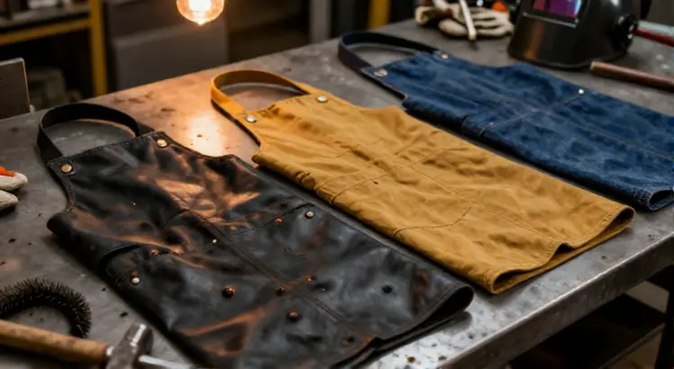 what are welding aprons made of